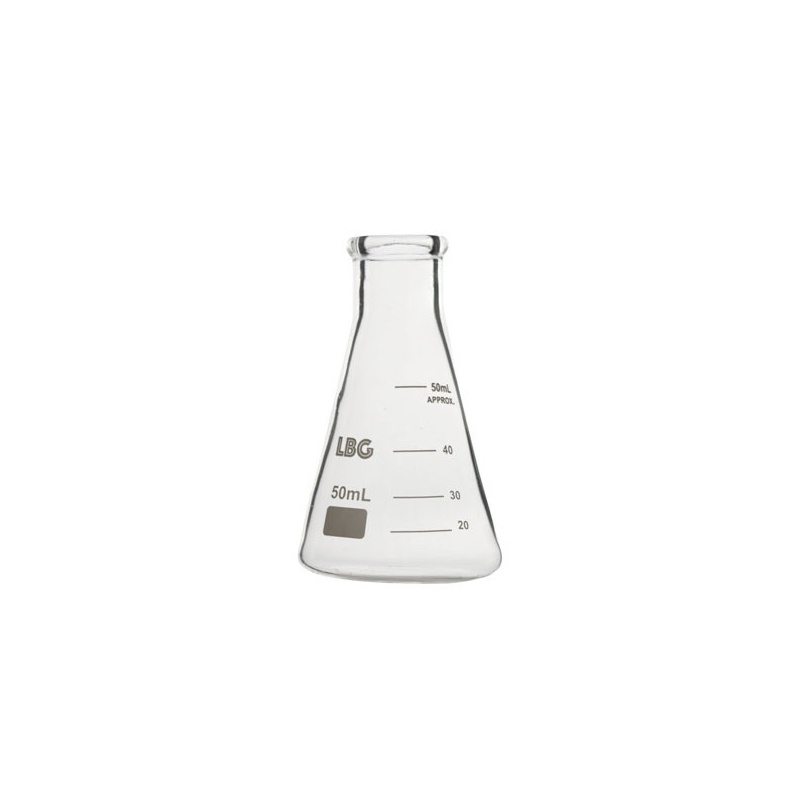 Pahar Erlenmayer cu gat ingust - 50 ml