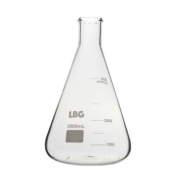Pahar Erlenmayer cu gat ingust - 3000 ml