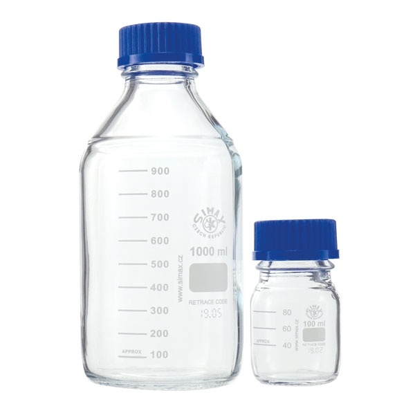 Sticla de laborator autoclavabila cu capac - ISO 4796 - 100 ml