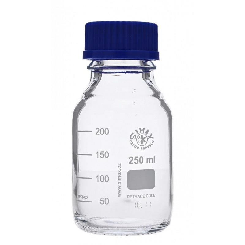 Sticla de laborator autoclavabila cu capac - ISO 4796 - 250 ml