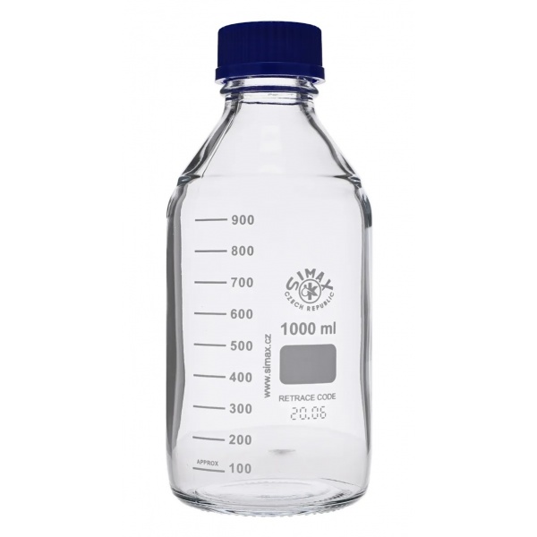 Sticla de laborator autoclavabila cu capac - ISO 4796 - 1000 ml