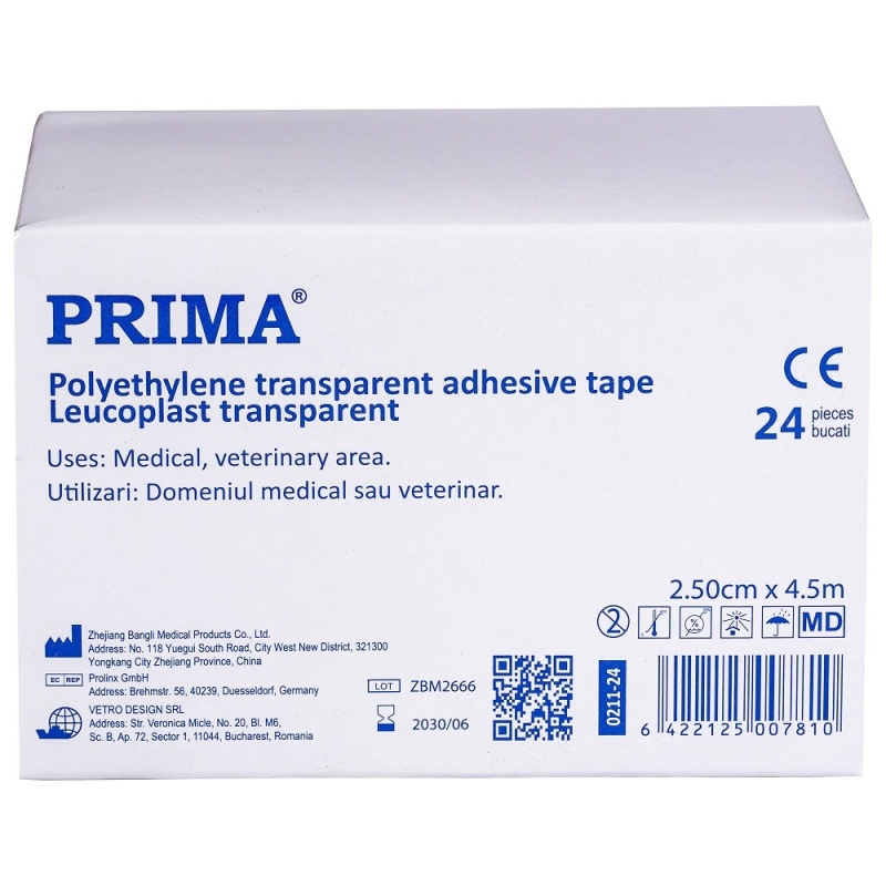 Leucoplast transparent - 2.5 cm x 4.5 m - 24 buc 2