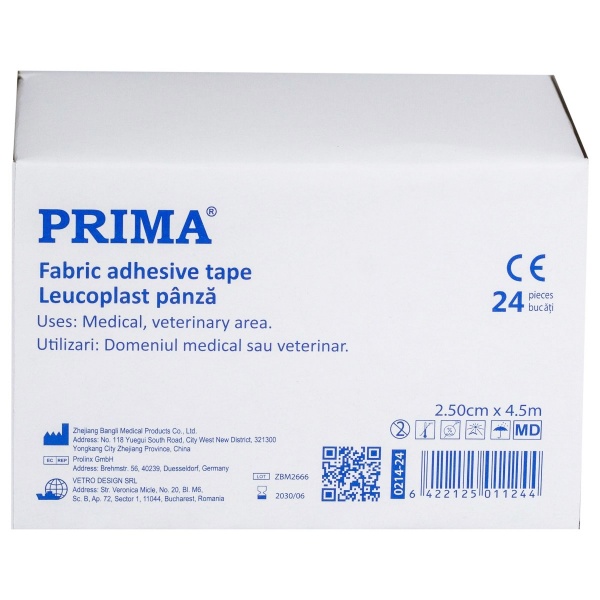 Leucoplast panza - 2.5 cm x 4.5 m - 24 buc