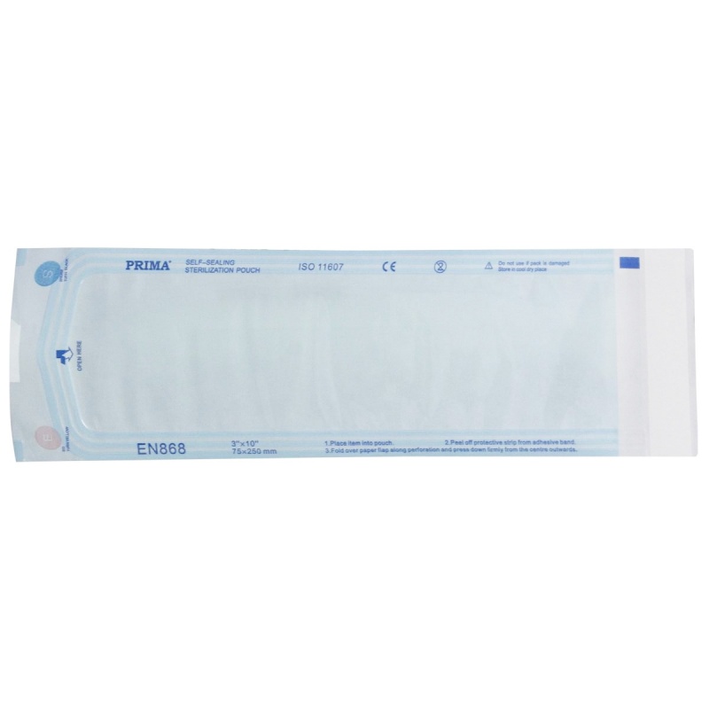 Pungi sterilizare autosigilante autoclav - 75 x 250 mm - 100 buc