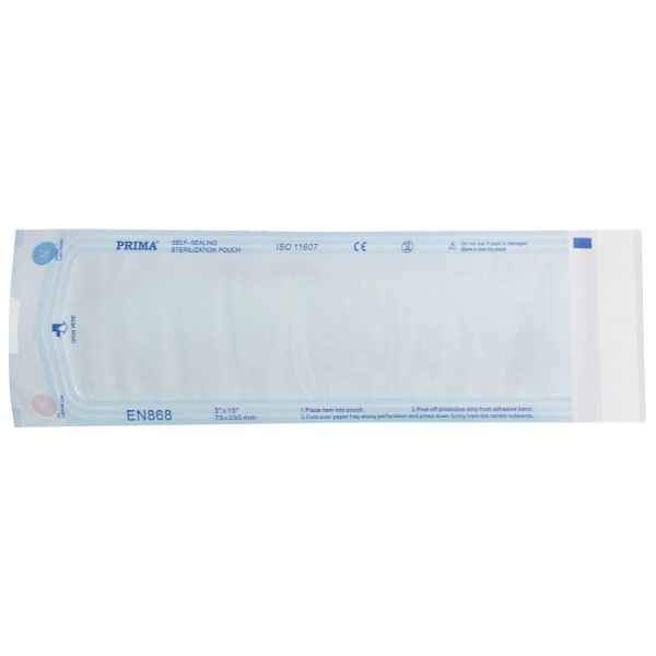 Pungi sterilizare autosigilante autoclav - 75 x 250 mm - 100 buc