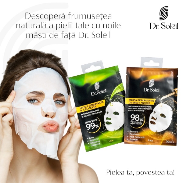 Masca de fata hidratanta si calmanta - Dr. Soleil