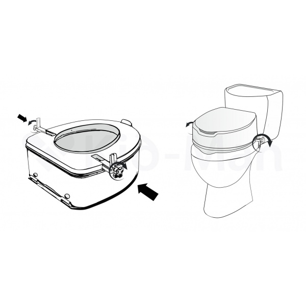 Inaltator de toaleta cu capac 10 cm KidMan - 7060L4