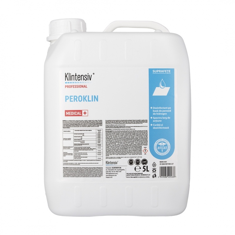 Peroklin – Dezinfectant pe baza de peroxid de hidrogen - 5 litri