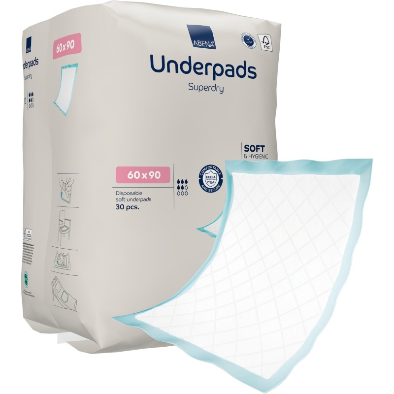Abri Soft SuperDry 1000 ml - Aleze incontinenta 60 x 90 cm - 30 buc