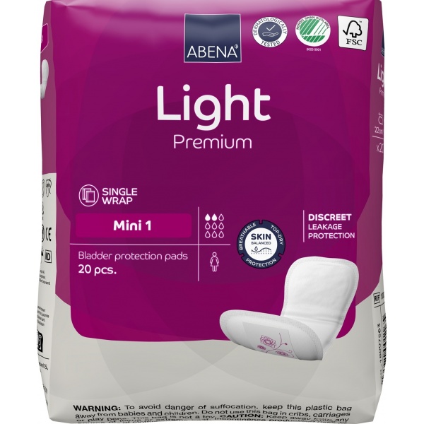 Abena Light Mini 1 - Absorbante anatomice - 20 buc