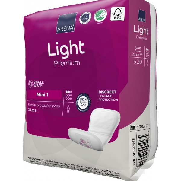 Abena Light Mini 1 - Absorbante anatomice - 20 buc