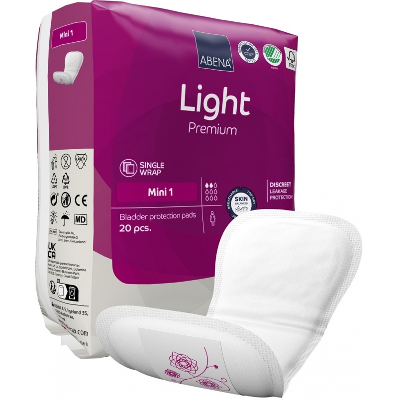 Abena Light Mini 1 - Absorbante anatomice - 20 buc