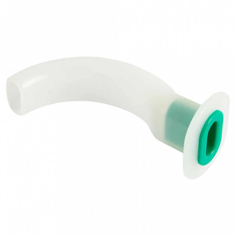 Pipa respiratie tip Guedel - Verde - Nr. 2 - 8 cm