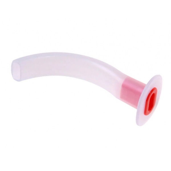 Pipa respiratie tip Guedel - Rosu - Nr. 4 - 10 cm
