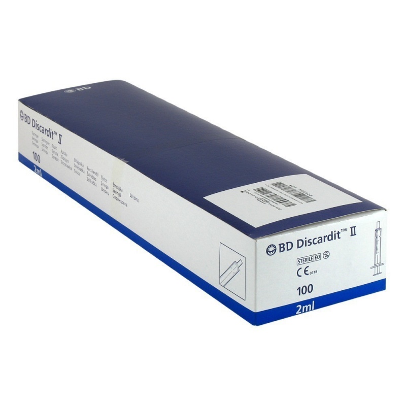 Seringi 2 ml cu ac 23G - BD Discardit - 100 buc