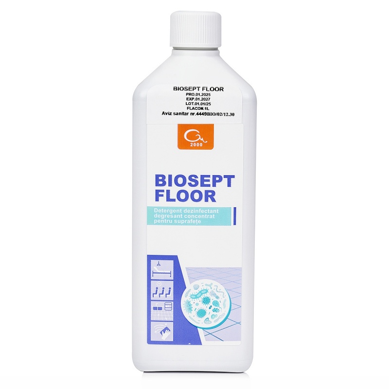 Biosept Floor - Detergent dezinfectant concentrat suprafete - 1 litru
