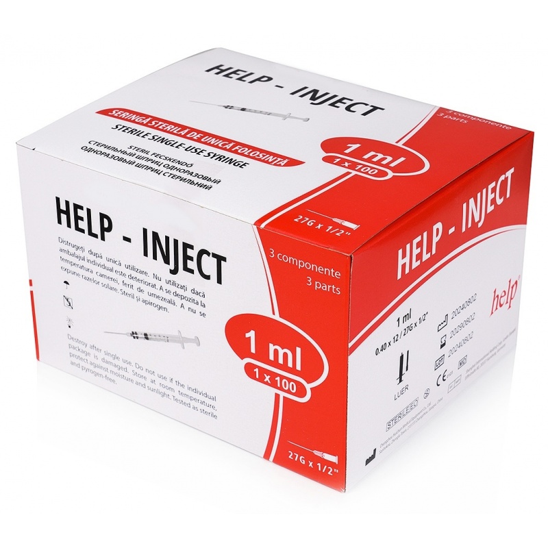 Seringi De Insulina 1ml Cu Ac Detasabil - 100 buc