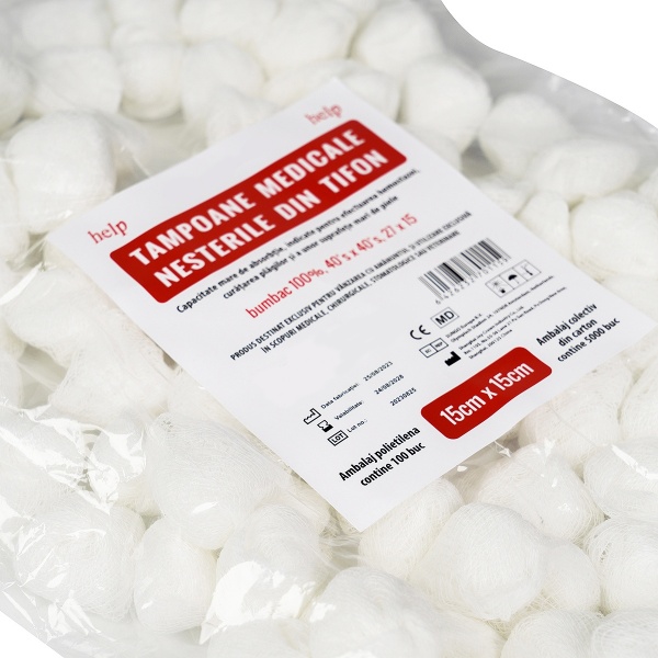 Tampoane medicale nesterile 15 x 15 cm - 100 buc