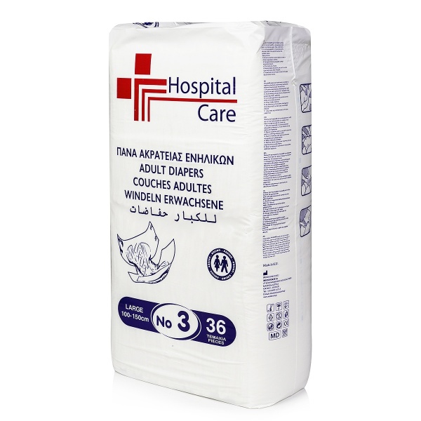 Scutece Adulti Hospital Care - L - 34 buc