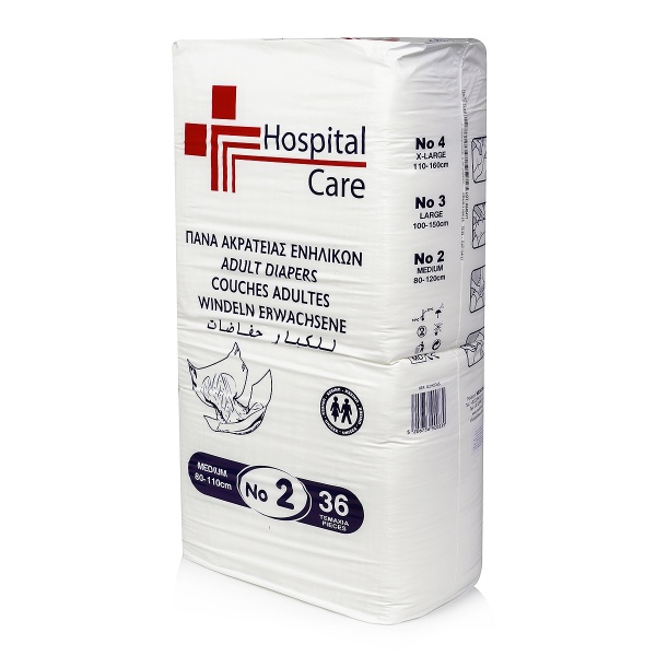 Scutece Adulti Hospital Care - M - 36 buc