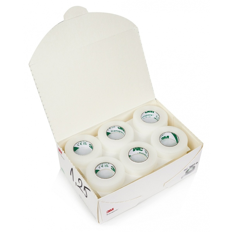 Transpore 3M - Leucoplast plastic transparent - 1.25 cm x 9.4 m 2
