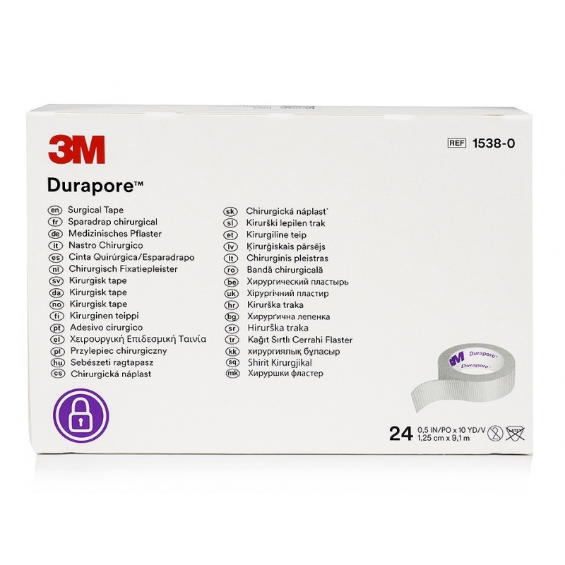 Durapore 3M - Leucoplast matase - 1.25 cm x 9.1 m