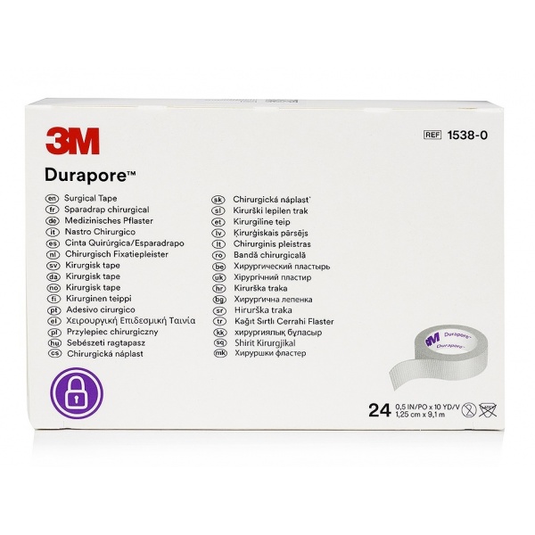 Durapore 3M - Leucoplast matase - 1.25 cm x 9.1 m