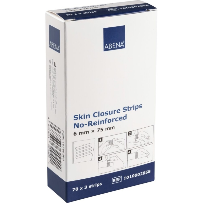 Abena - Stripuri suturi chirurgicale - 6 mm x 75 mm - 210 buc