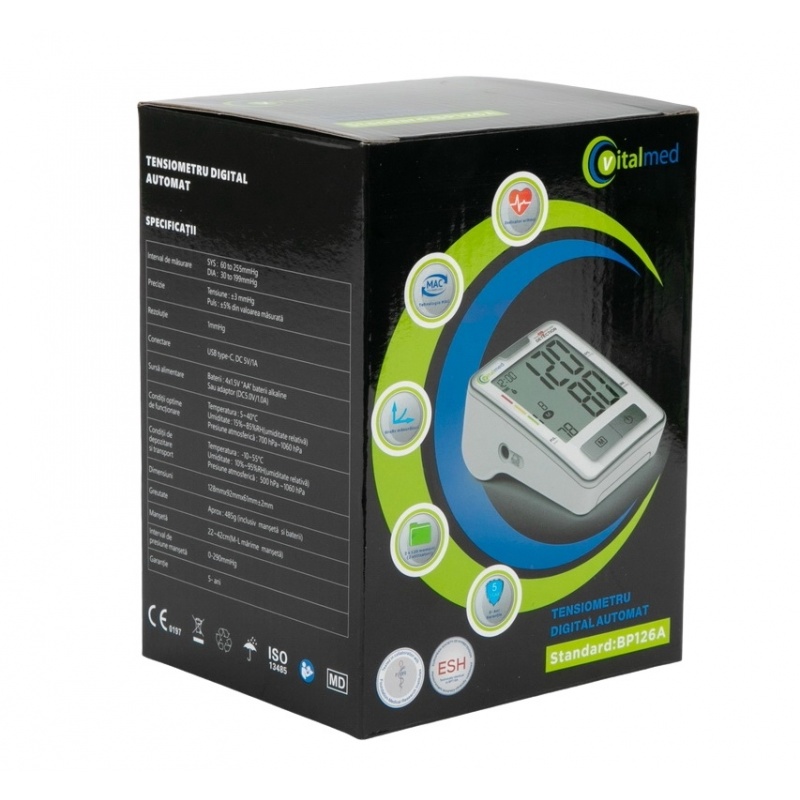 Tensiometru digital de brat VitalMed - BP126A