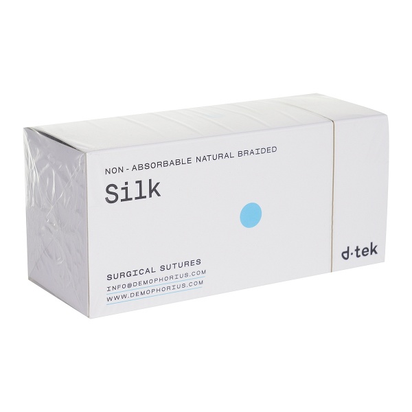 Fir sutura D-tek, Silk / Matase cu ac - 12 buc