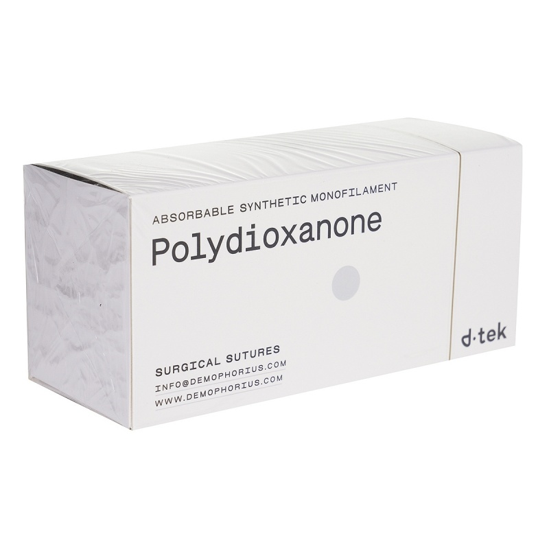 Fir sutura D-tek, Polydioxanona cu ac - 12 buc 2