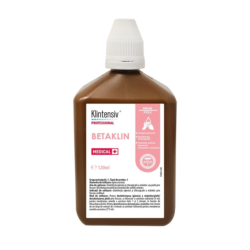 Betaklin - Solutie dezinfectanta cu betadina - 120 ml