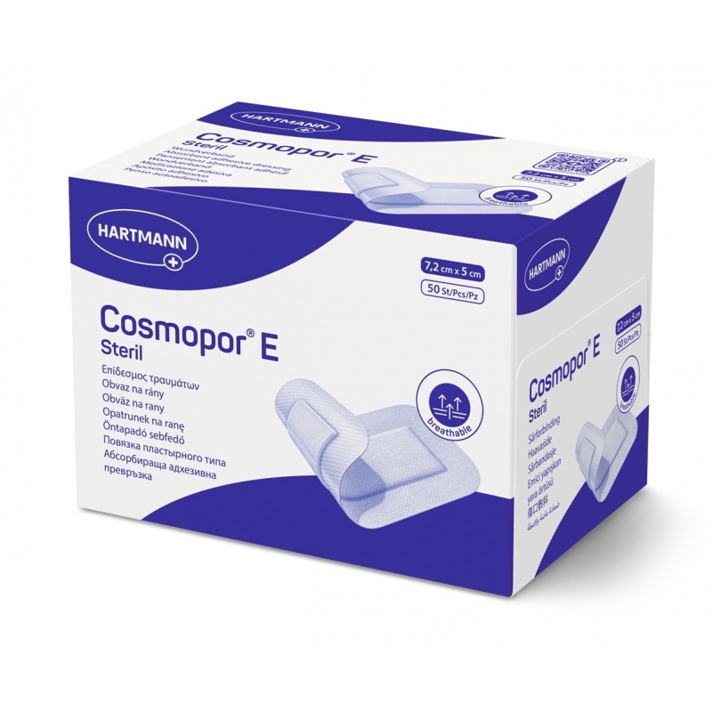 Cosmopor E - Plasture steril cu corp absorbant central - 7.2 x 5 cm - 50 buc