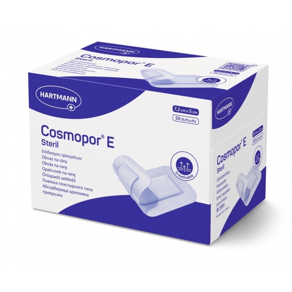 Cosmopor E - Plasture steril cu corp absorbant central - 7.2 x 5 cm - 50 buc