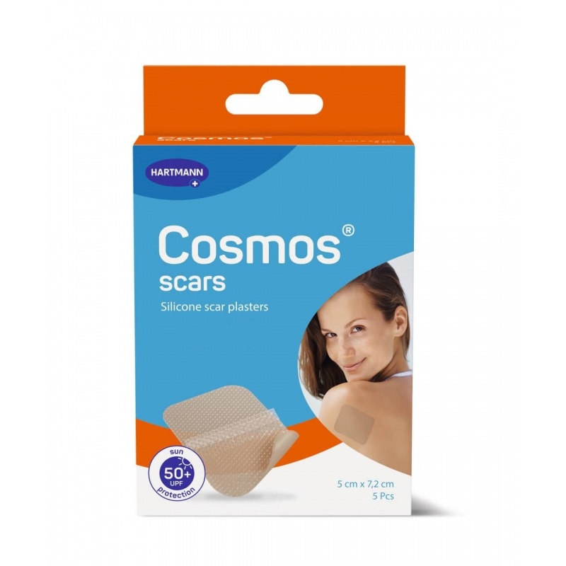 Cosmos Scars - Plasturi siliconici pentru cicatrici - 7.5 x 5 cm - 5 buc