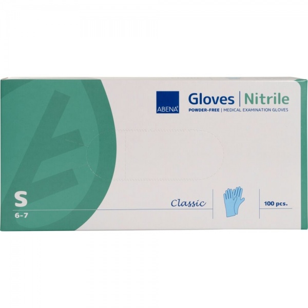Abena Classic - Manusi de Examinare din Nitril - Albastre - S - 100 buc