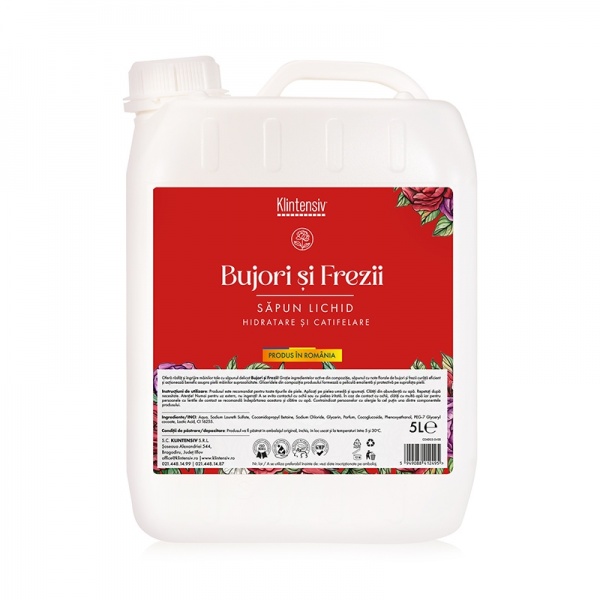 Sapun Lichid cu Parfum de Bujori si Frezii Klintensiv - 5 litri