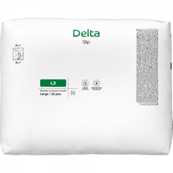 Delta Slip L3 3200 ml - Scutece incontinenta adulti - 22 buc