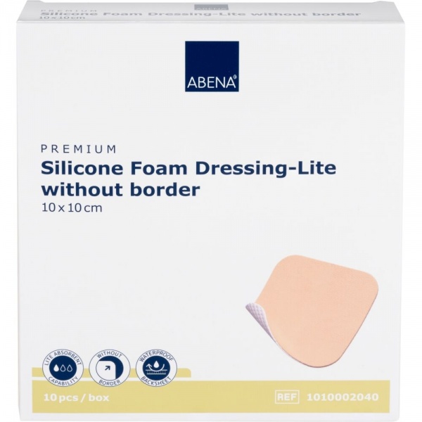 Abena Lite - Pansament steril din spuma, fara adeziv - 10 x 10 cm - 10 buc