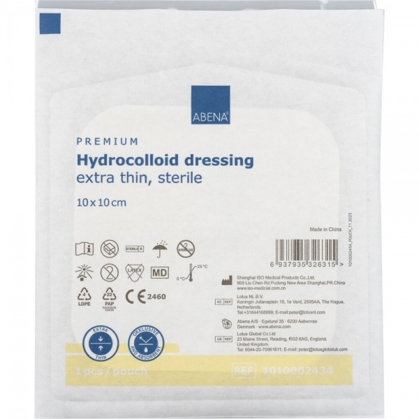 Abena - Pansament hidrocoloidal steril - 10 x 10 cm - 10 buc