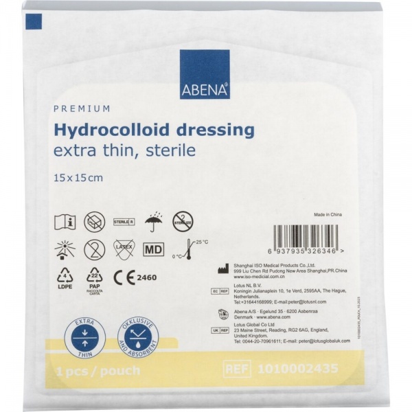 Abena - Pansament hidrocoloidal steril - 15 x 15 cm - 10 buc