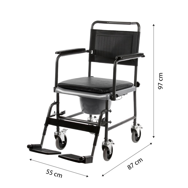 Scaun cu rotile si vas toaleta Kid-Man - 8015C
