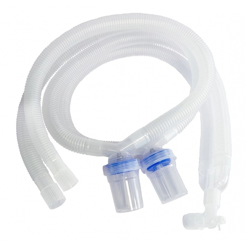 Circuit de respiratie/ventilatie, adult – tub 1,8 m cu piesa Y, cot pivotant si port Luer