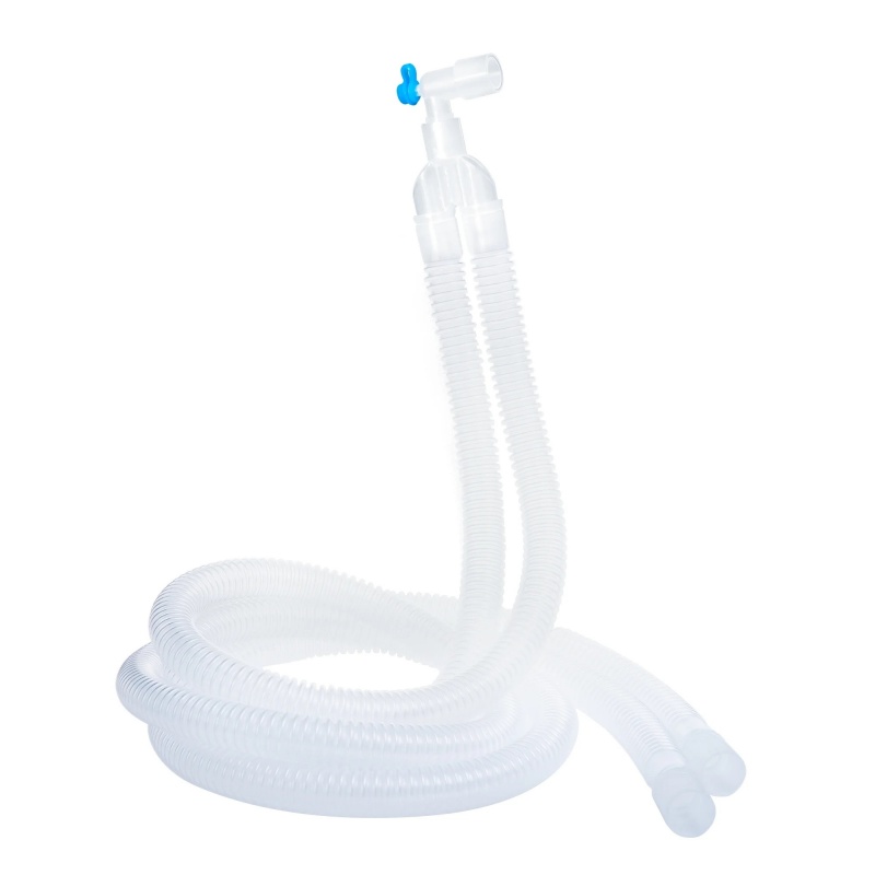 Circuit de anestezie adult – tub 1,8 m cu conector Y, cot pivotant și port Luer 2