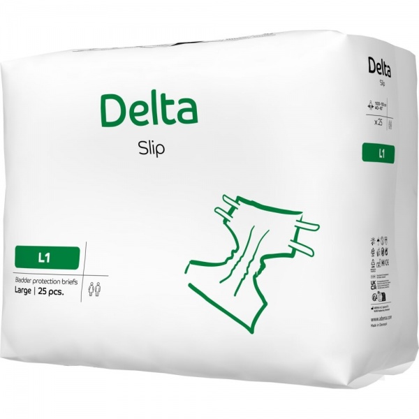 Delta Slip L1 2200 ml - Scutece incontinenta adulti - 25 buc