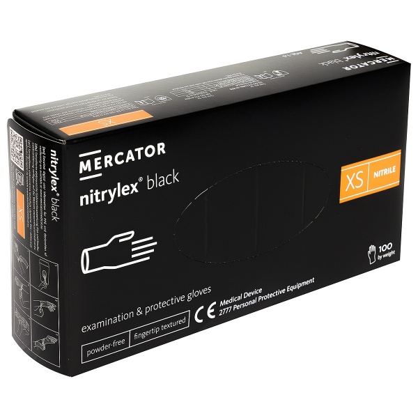Manusi Examinare din Nitril - Nitrylex Negru - 100 buc