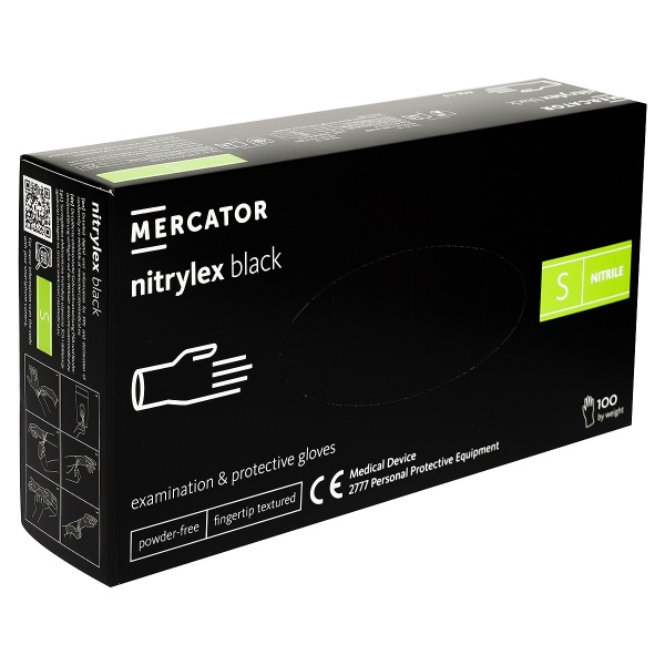 Manusi Examinare din Nitril - Nitrylex Negru - 100 buc