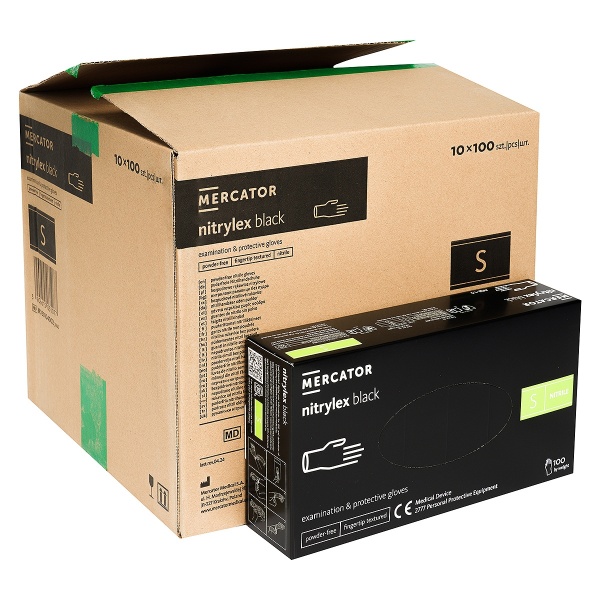 Manusi Examinare din Nitril - Nitrylex Negru - 100 buc