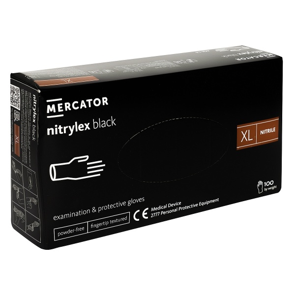 Manusi Examinare din Nitril - Nitrylex Negru - 100 buc