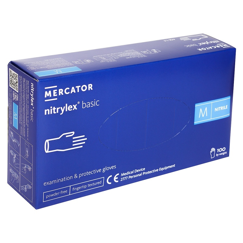 Manusi Examinare Albastre din Nitril - Nitrylex Basic - 100 buc 2